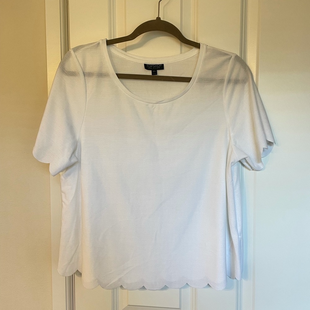 Topshop scalloped shirt